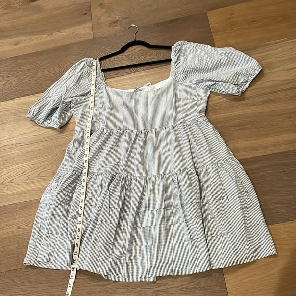 American Eagle Puff Sleeve Tiered Babydoll Mini Dress Size XXL NWT - Picture 9 of 12